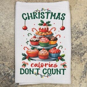 Christmas Calories Don’t Count Kitchen Towel